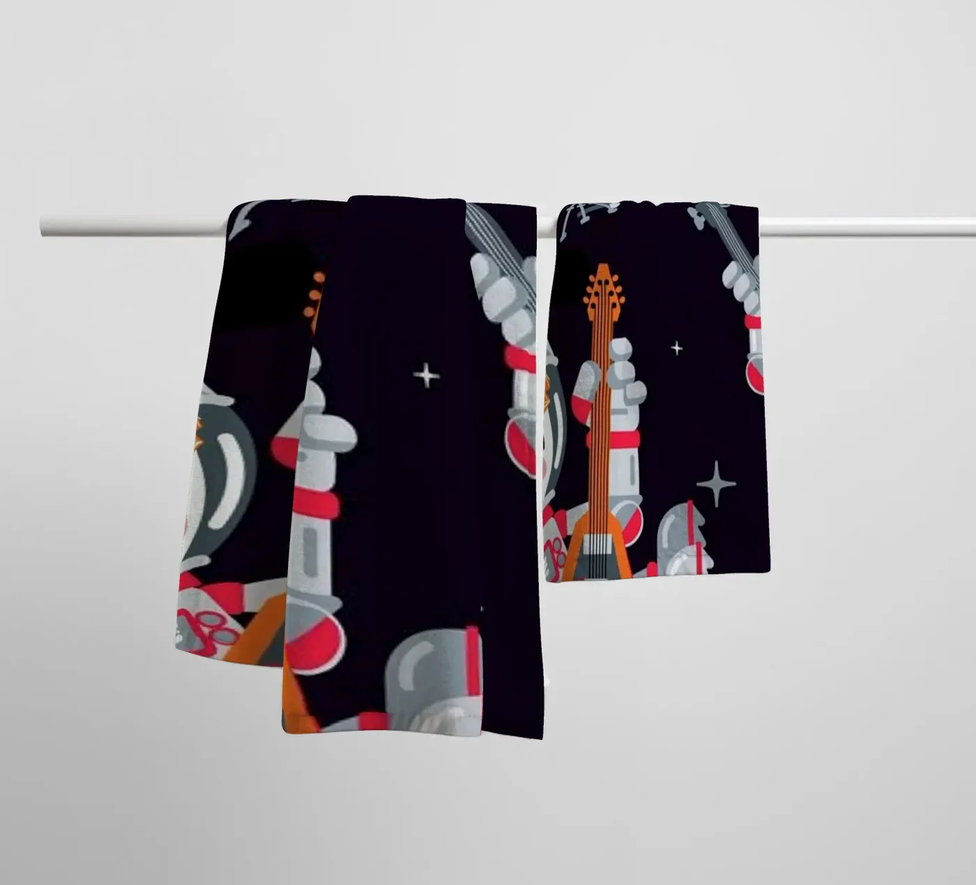 Space Rock badhanddoek van Chobopop
