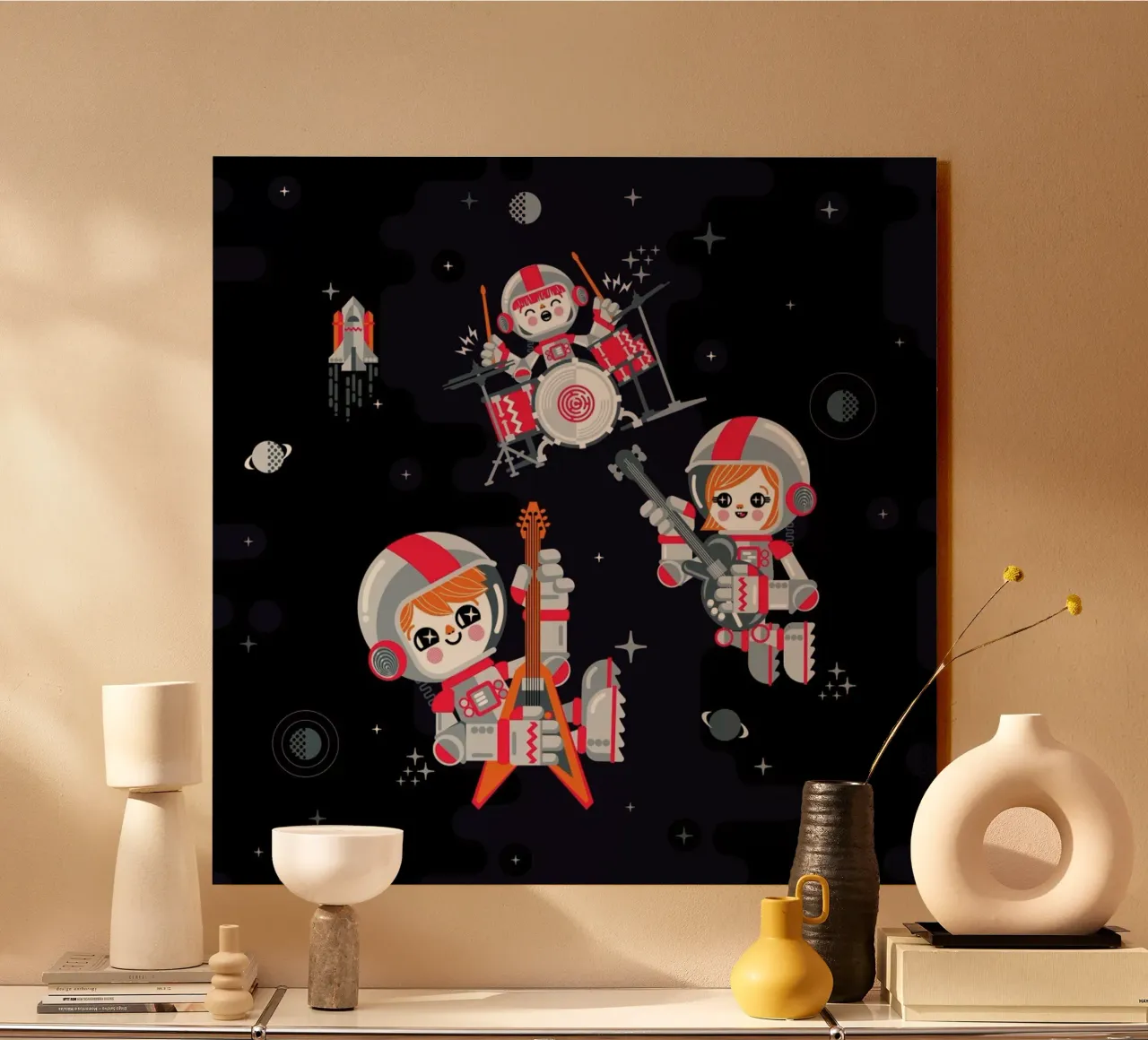 Space Rock alu-dibond by Chobopop