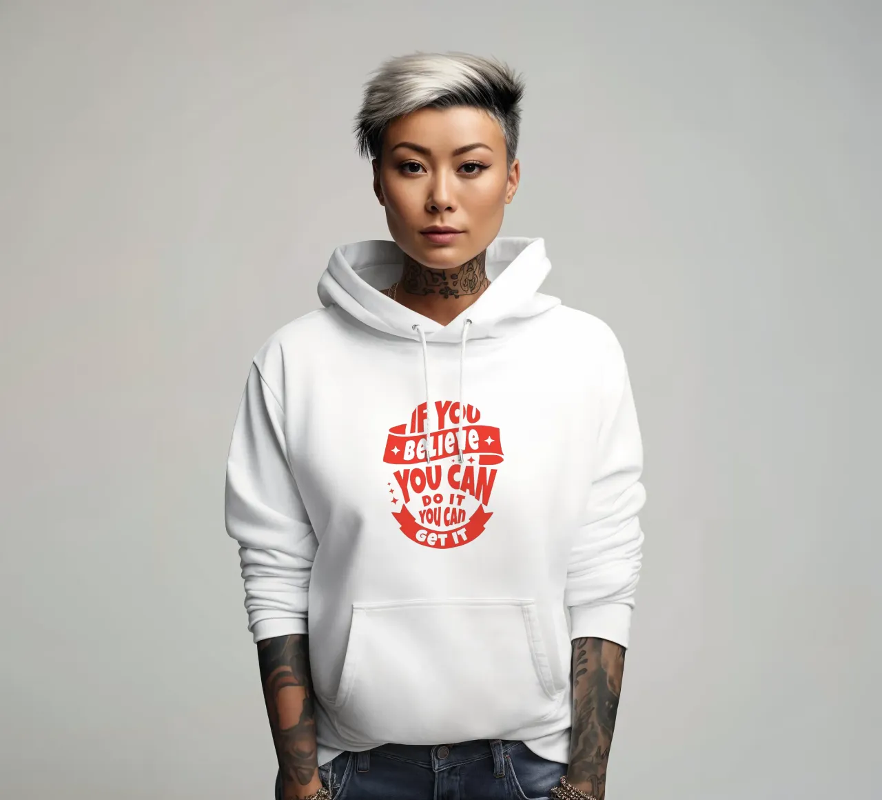 Si crees, puedes hacerlo sudadera con capucha de Gunawan Rb