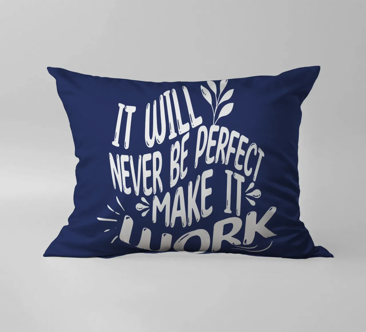 it Will Never be Perfect decorative cushion by Gunawan Rb