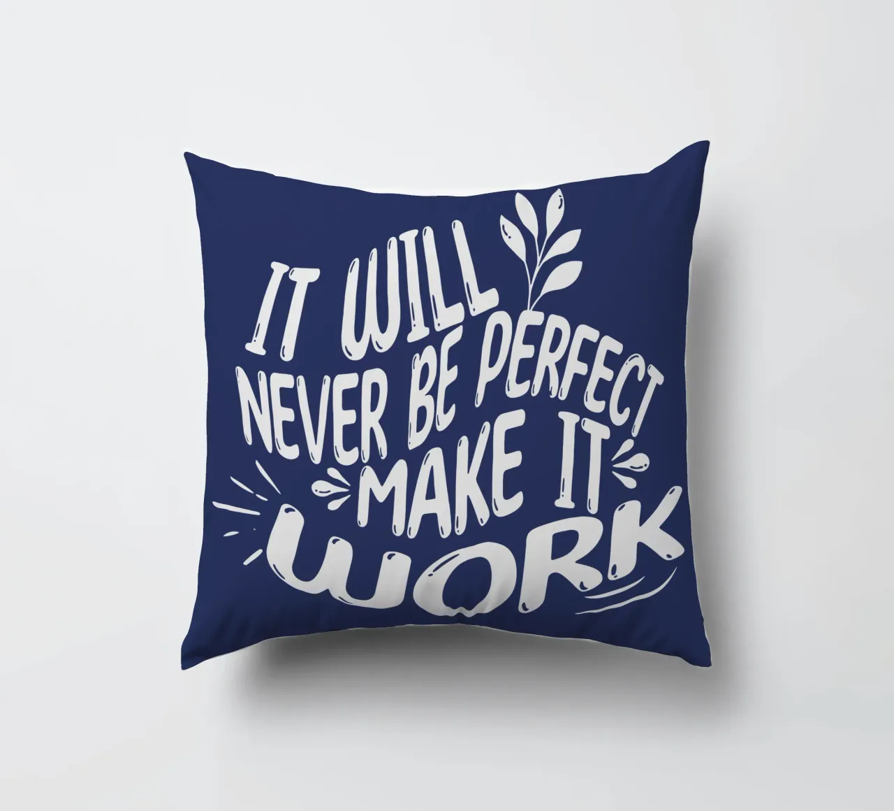 it Will Never be Perfect decorative cushion by Gunawan Rb