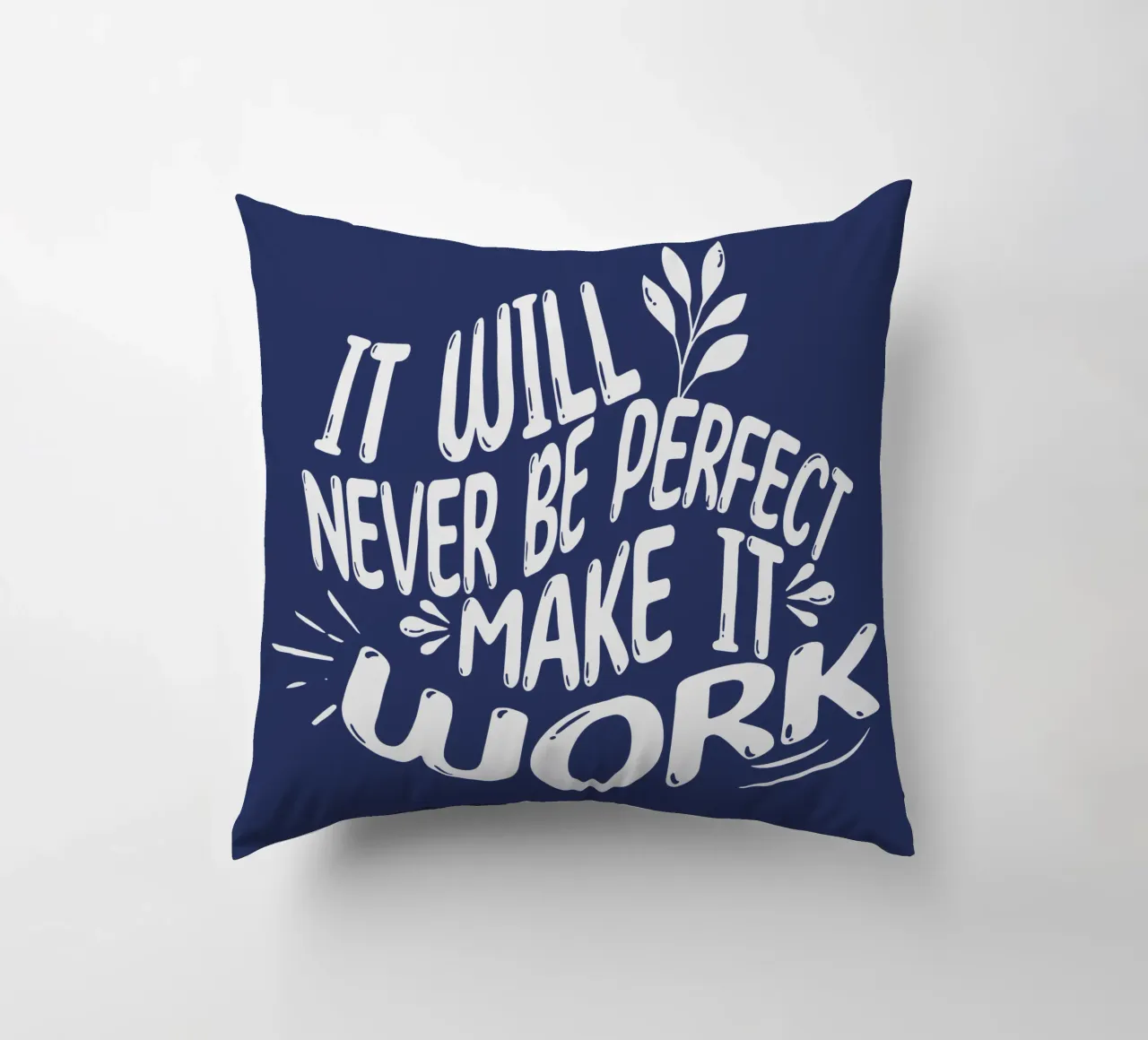 it Will Never be Perfect decorative cushion by Gunawan Rb