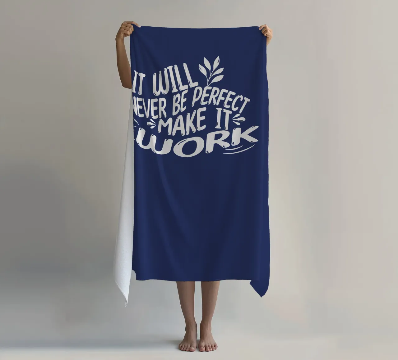it Will Never be Perfect beach towel by Gunawan Rb