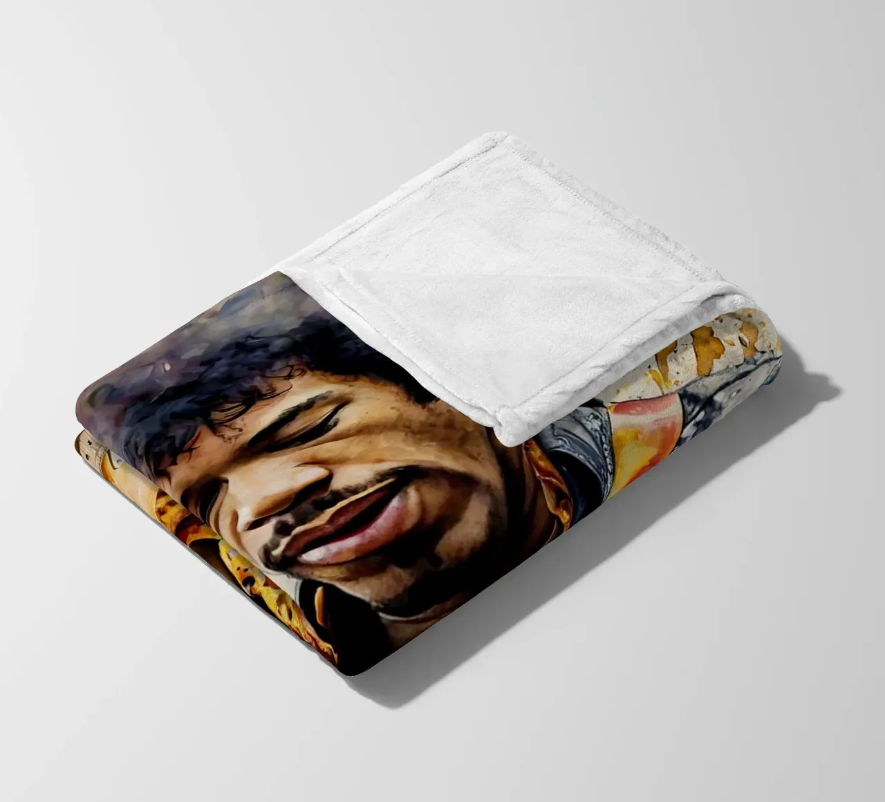 Jimi Hendrix in acquerello coperta in pile da 🎁 ARTVI-SHOP