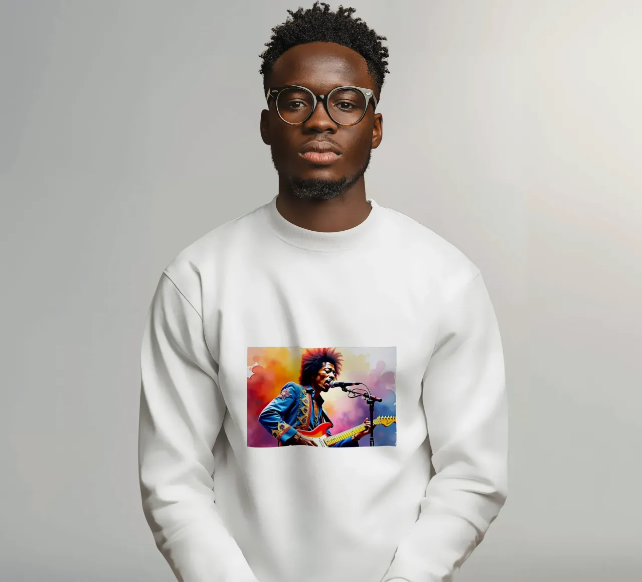Jimi Hendrix in acquerello felpa da ARTVI-SHOP