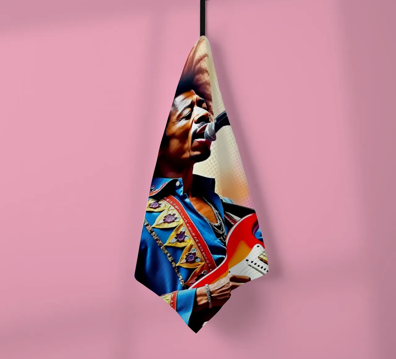Jimi Hendrix in acquerello canovaccio da cucina da ARTVI-SHOP