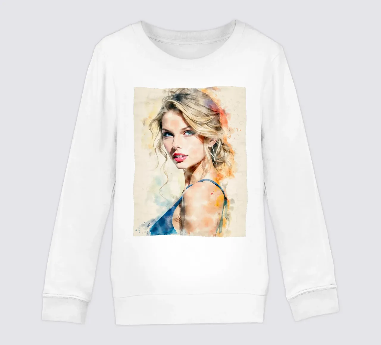 taylor swift in acquerello felpa bambino da ARTVI-SHOP