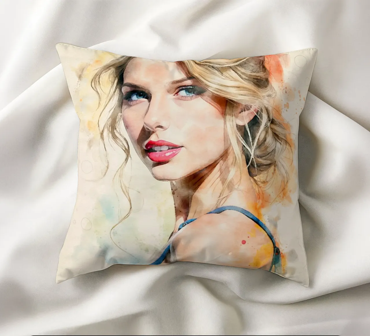 taylor swift in acquerello cuscino da 🎁 NOBELART