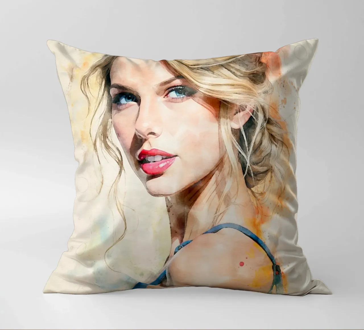 taylor swift in acquerello cuscino da ARTVI-SHOP