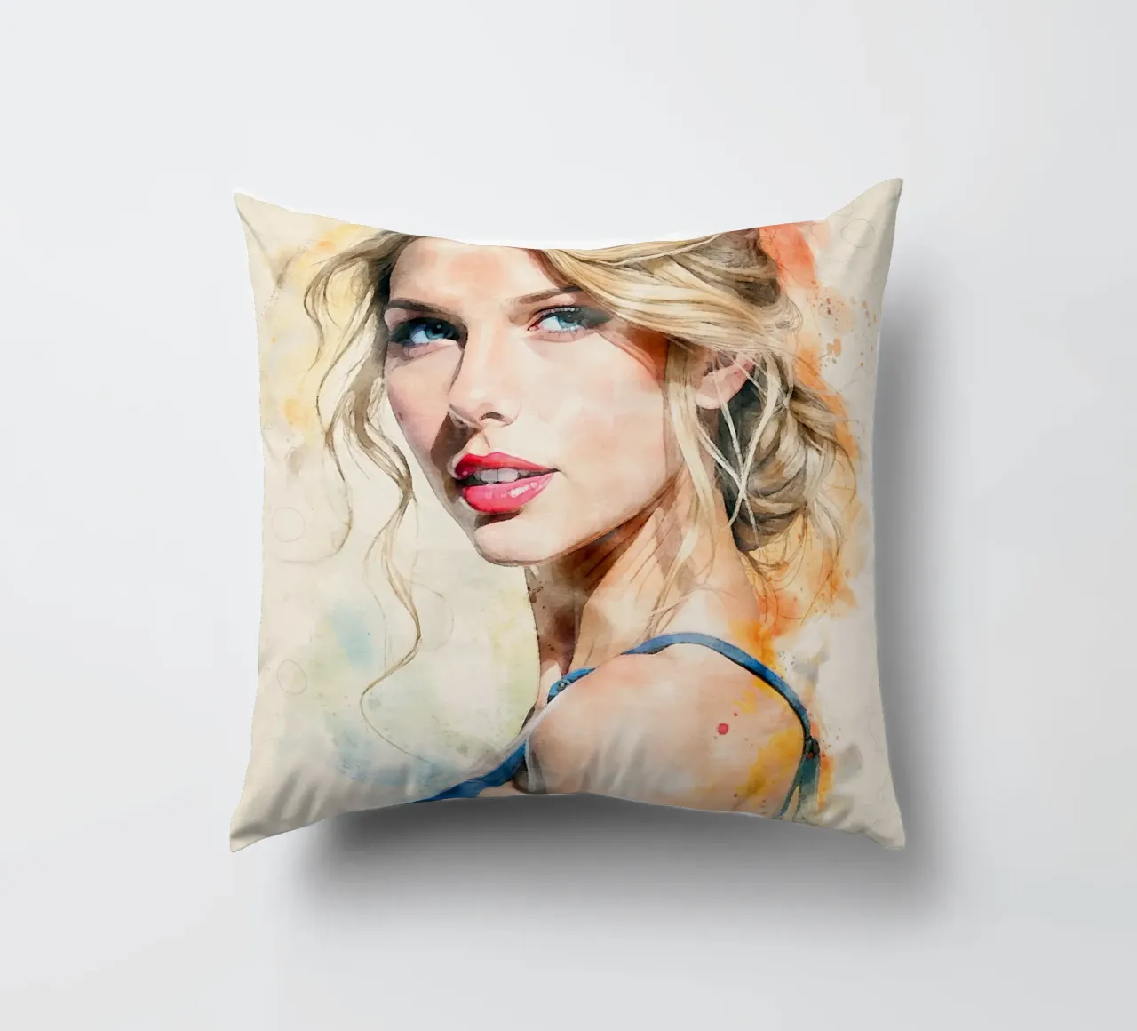 taylor swift in acquerello cuscino da ARTVI-SHOP