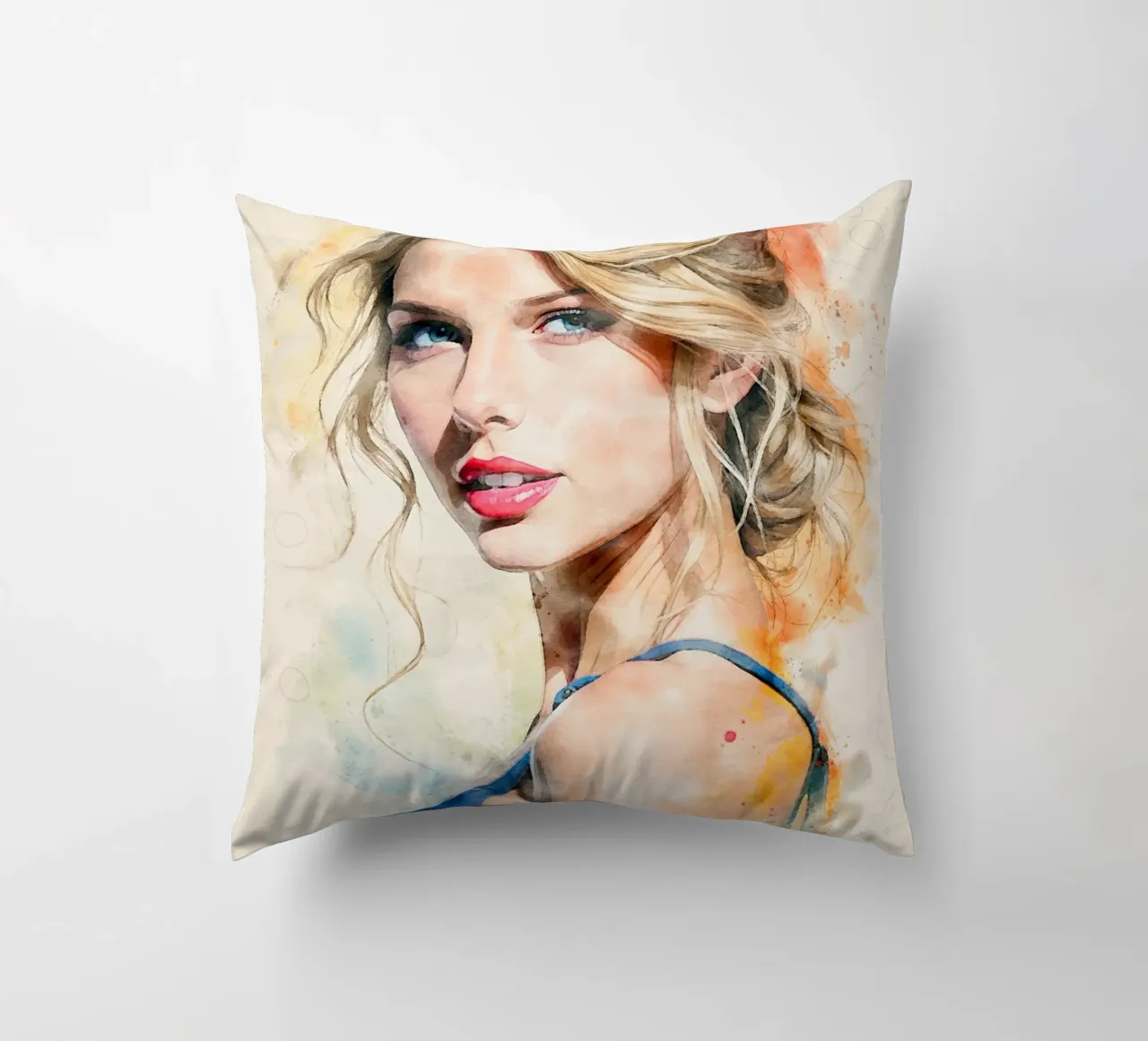taylor swift in acquerello cuscino da ARTVI-SHOP
