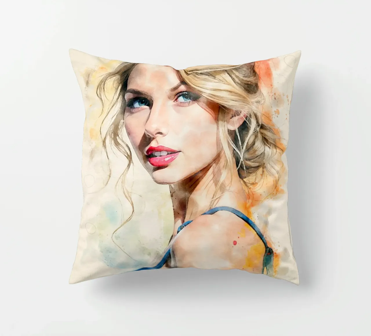 taylor swift in acquerello cuscino da 🎁 NOBELART