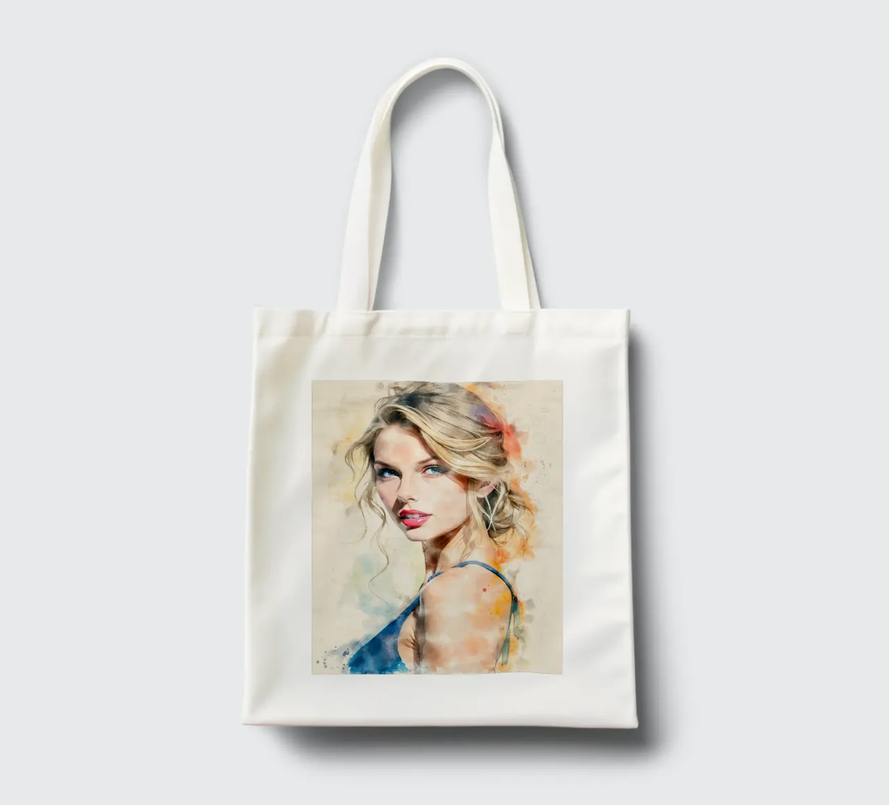 taylor swift in acquerello borsa in juta da ARTVI-SHOP