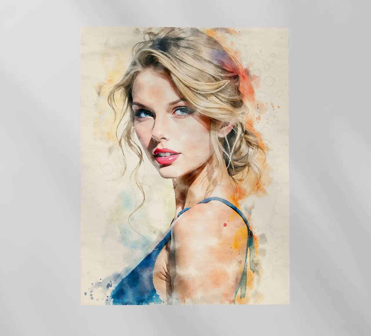 taylor swift in acquerello pellicola backlit da 🎁 NOBELART