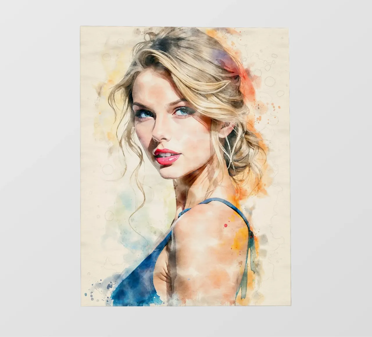 taylor swift in acquerello pellicola backlit da 🎁 NOBELART