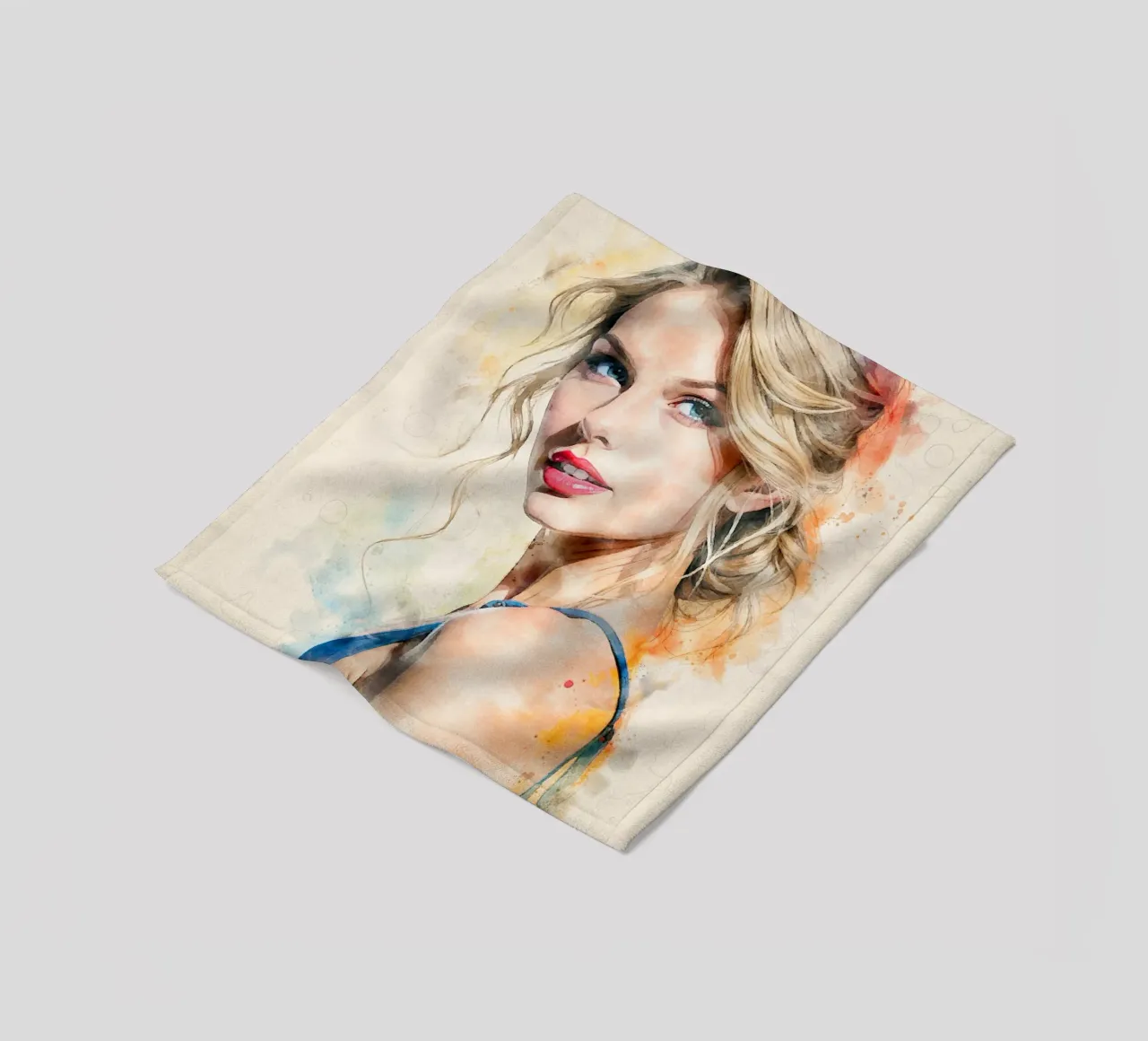 taylor swift in acquerello coperta in pile da ARTVI-SHOP