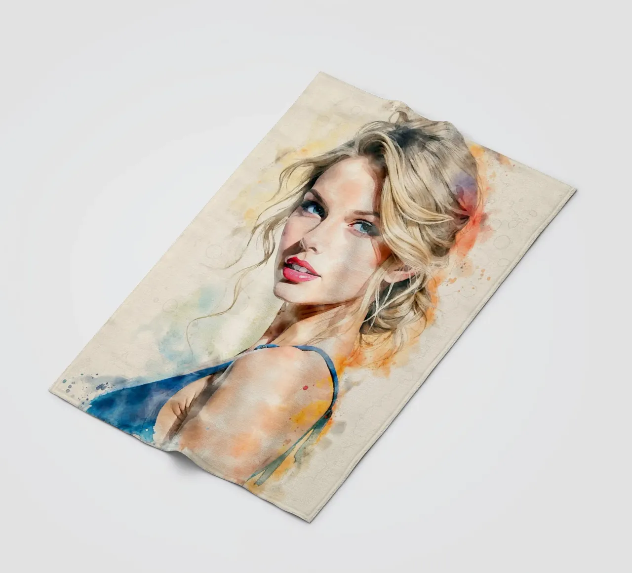 taylor swift in acquerello coperta in pile da ARTVI-SHOP