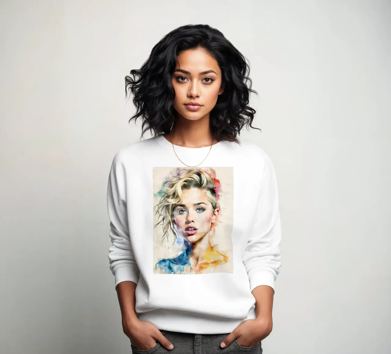 Miley Cyrus in acquerello felpa da ARTVI-SHOP