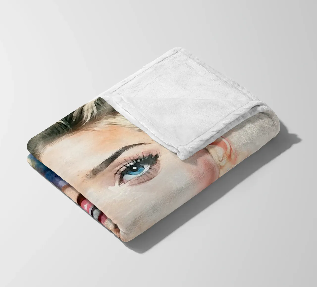 Miley Cyrus in acquerello coperta in pile da ARTVI-SHOP