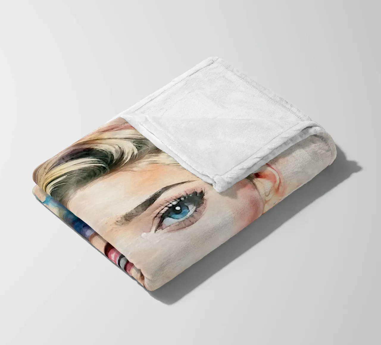 Miley Cyrus in acquerello coperta in pile da ARTVI-SHOP