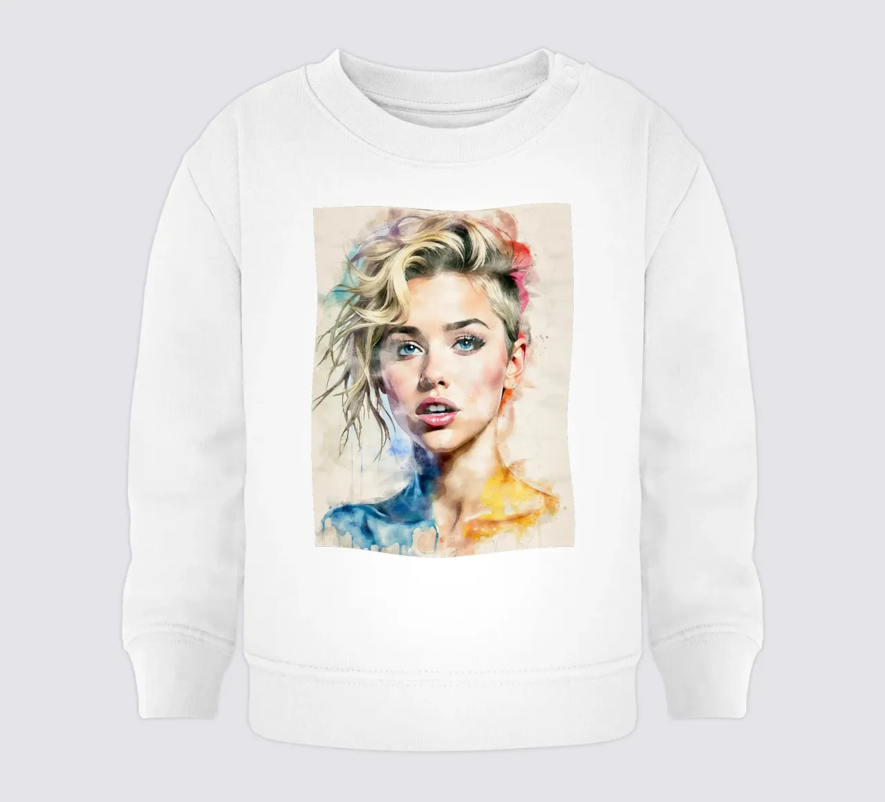 Miley Cyrus in acquerello felpa neonato da ARTVI-SHOP