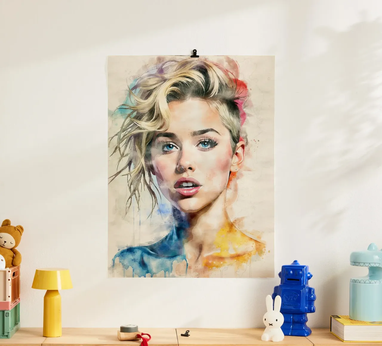 Miley Cyrus in acquerello carta hahnemühle da ARTVI-SHOP