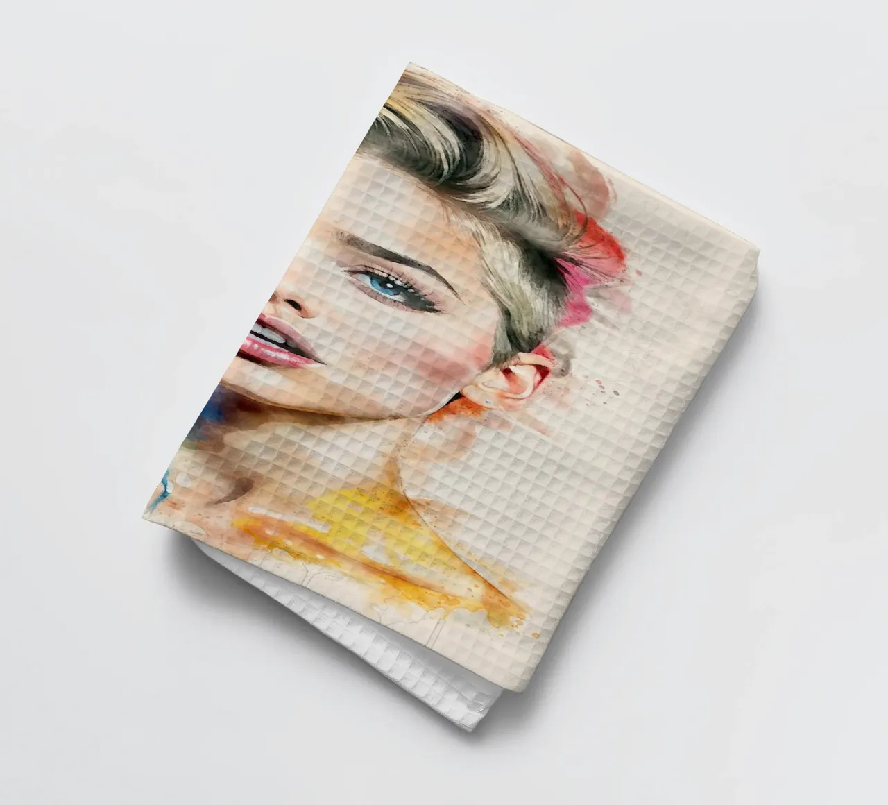 Miley Cyrus in acquerello canovaccio da cucina da ARTVI-SHOP