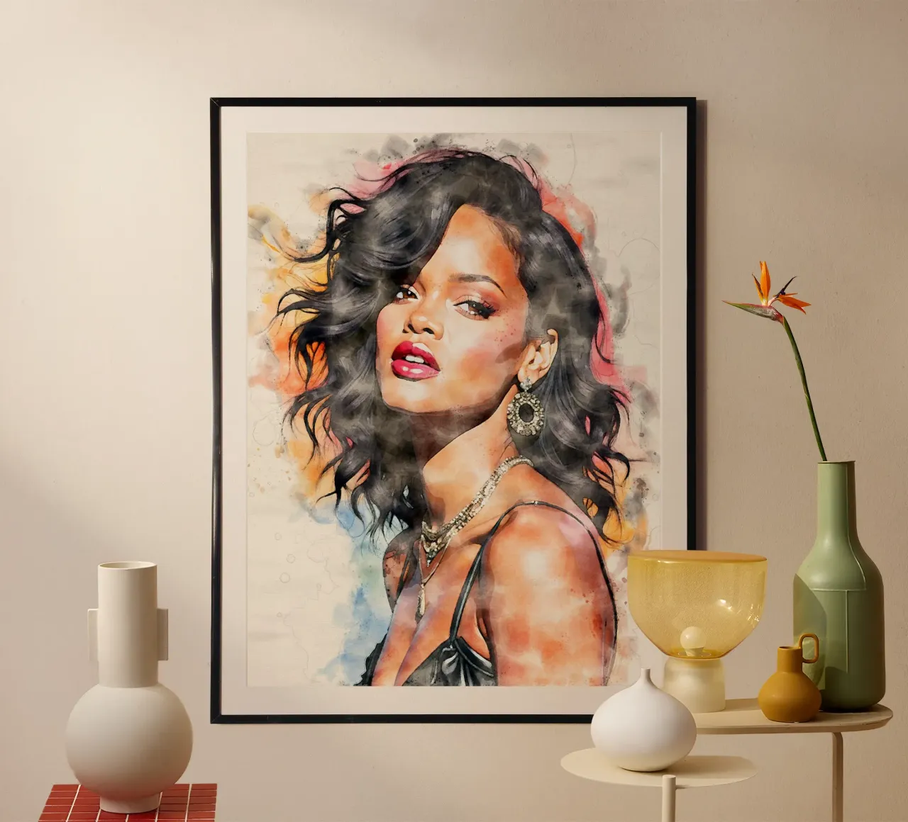 Rihanna in acquerello poster da 🎁 ARTVI-SHOP