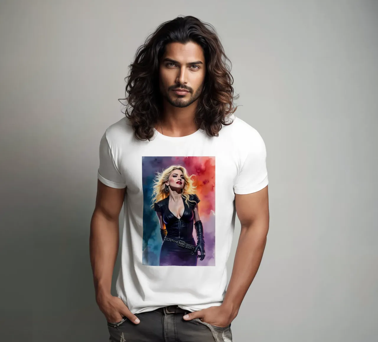 madonna in acquerello t-shirt da 🎁 ARTVI-SHOP