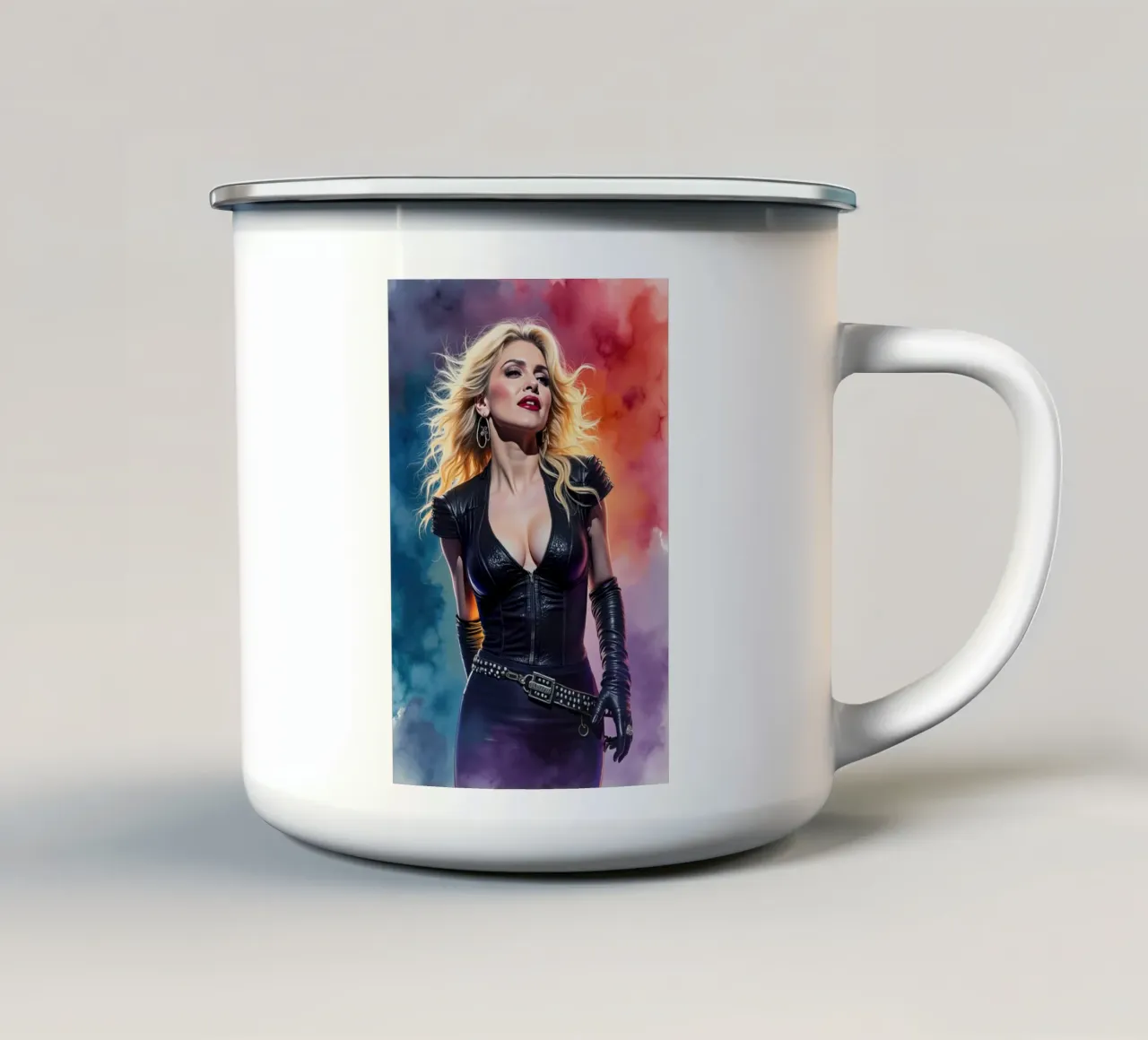 madonna in acquerello tazza in smalto da 🎁 ARTVI-SHOP