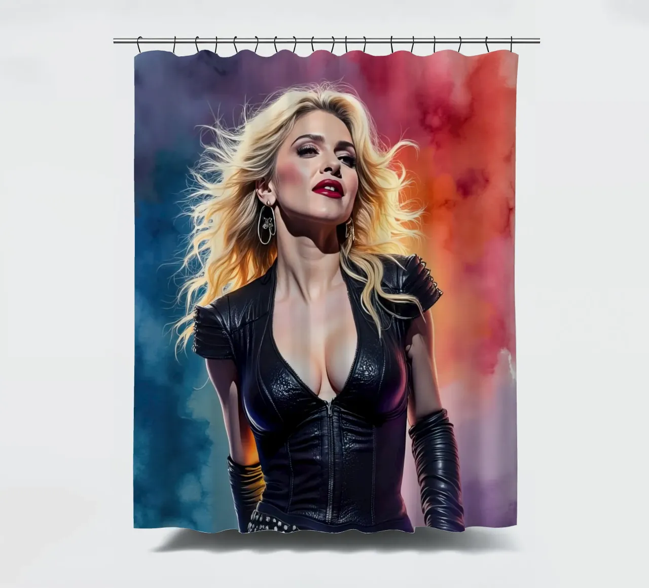 madonna in watercolor shower curtain by 🎁 ARTVI-SHOP