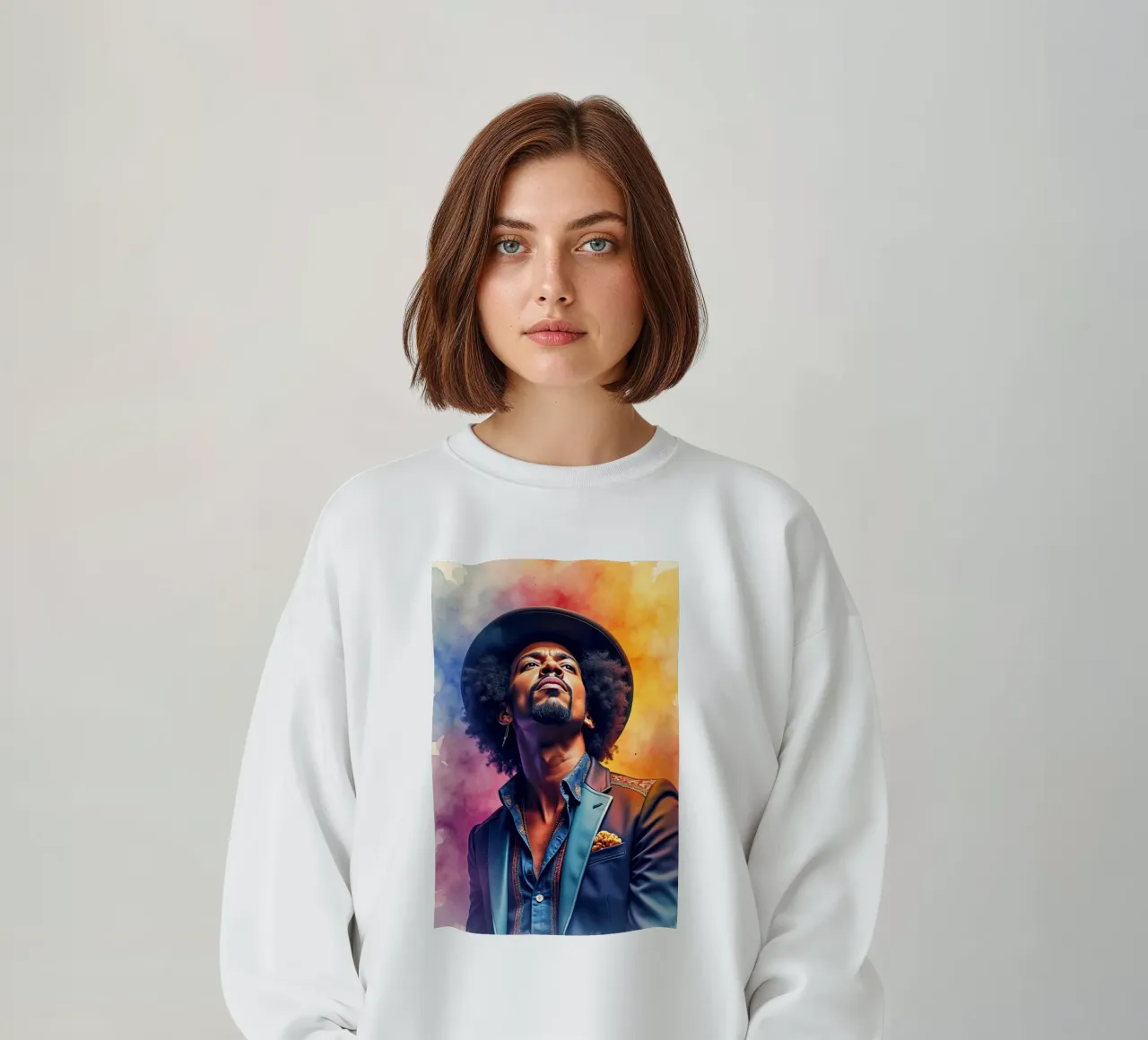 bruno mars in acquerello felpa da 🎁 NOBELART