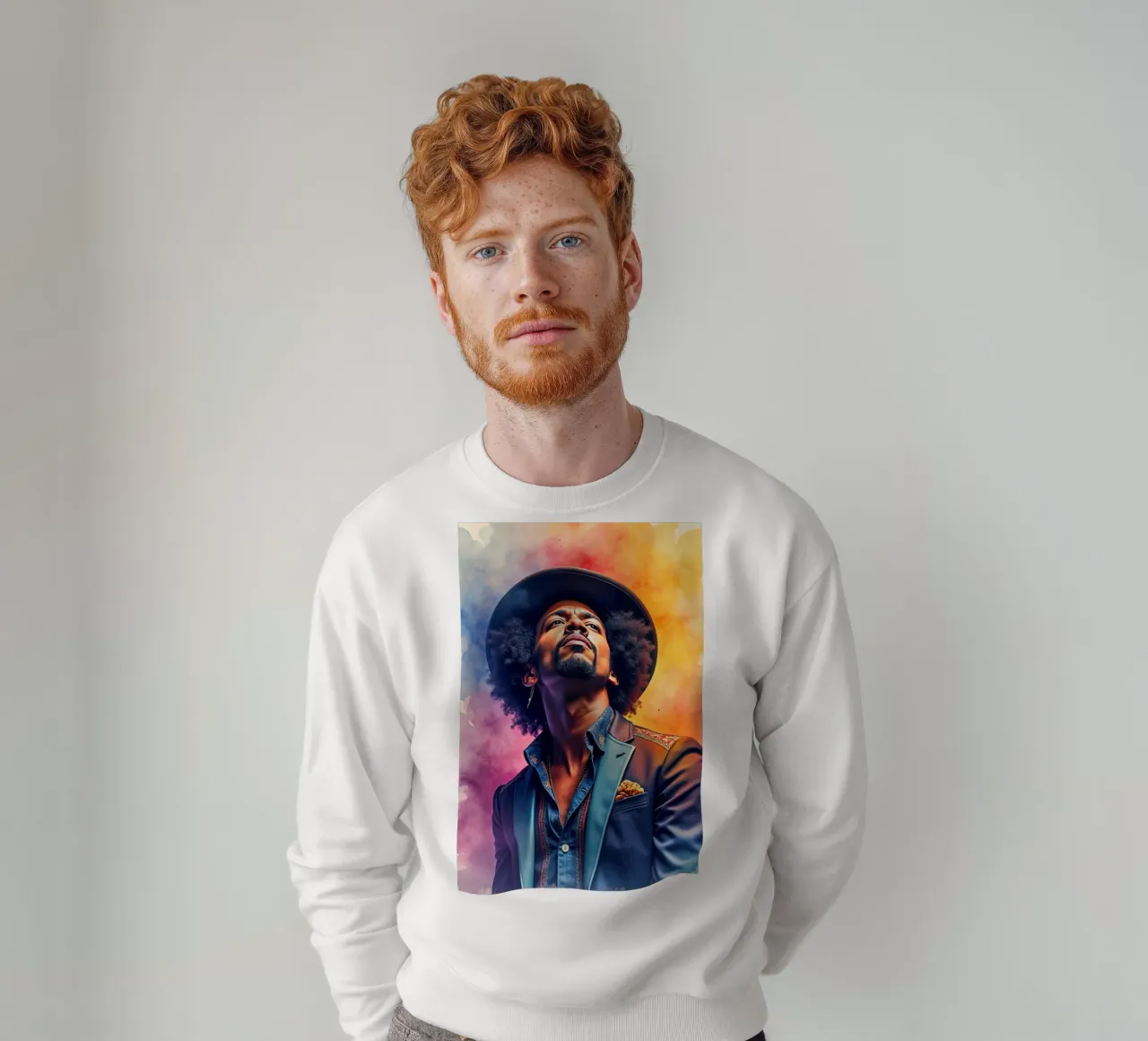 bruno mars in acquerello felpa da 🎁 NOBELART