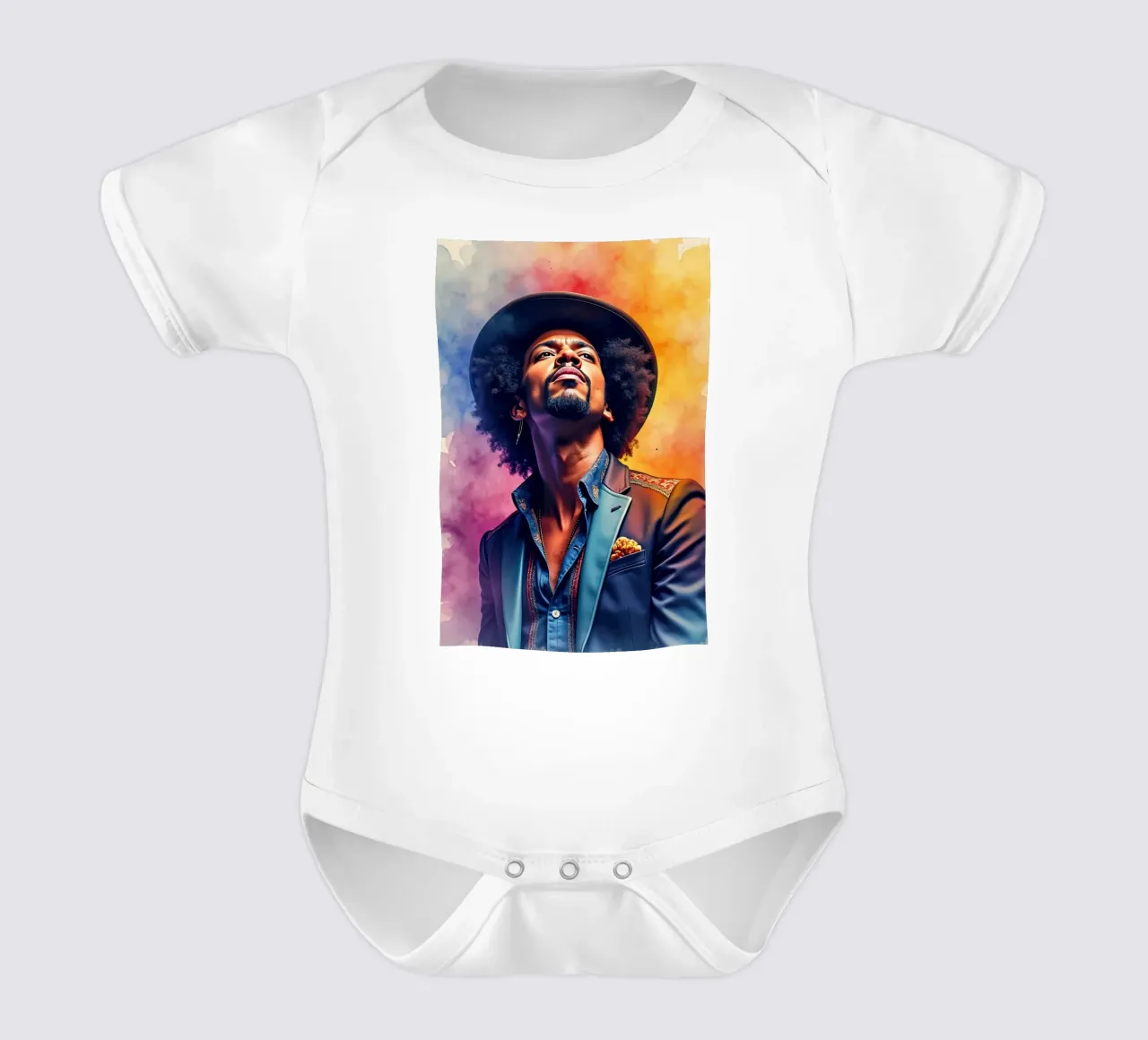 bruno mars in acquerello body neonato maniche corte da ARTVI-SHOP