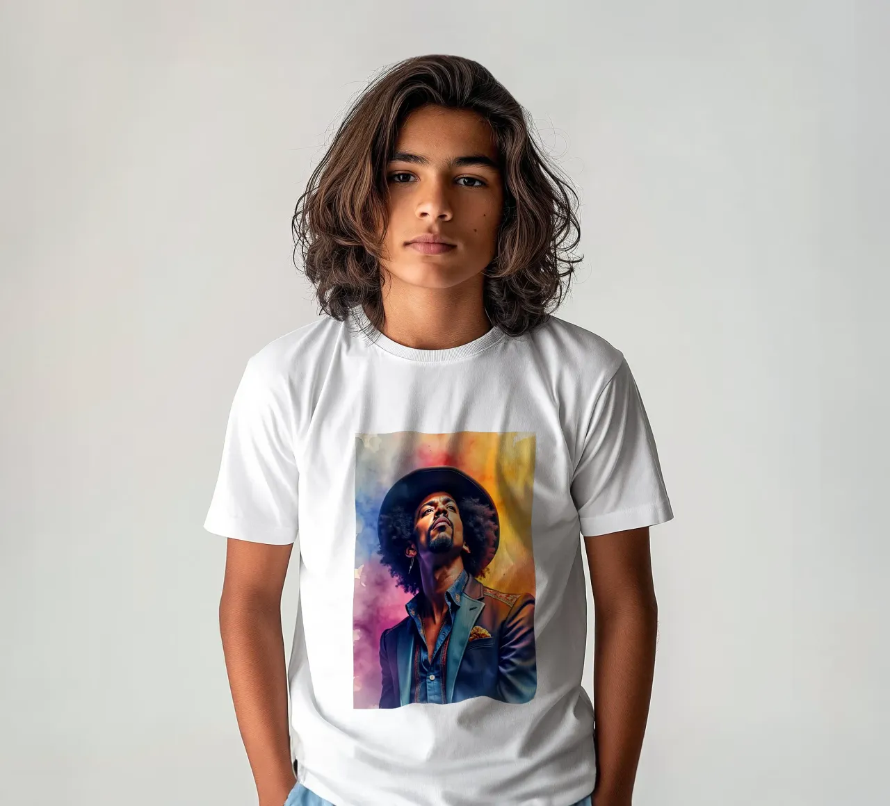 bruno mars in acquerello t-shirt bambini da ARTVI-SHOP