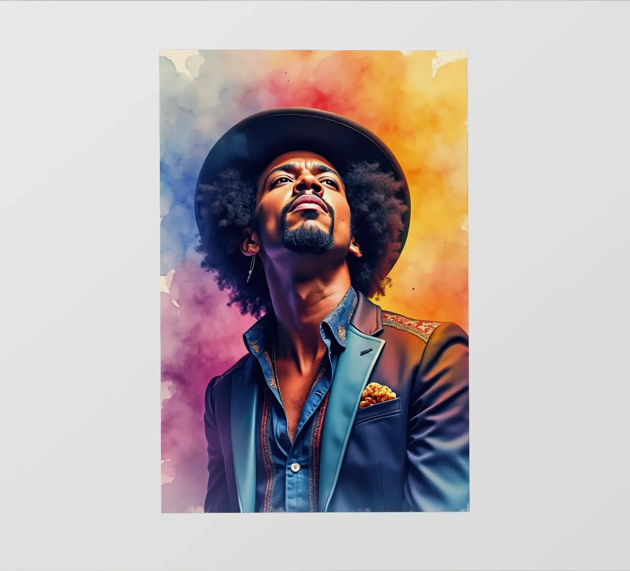 bruno mars in acquerello telo in pvc da ARTVI-SHOP