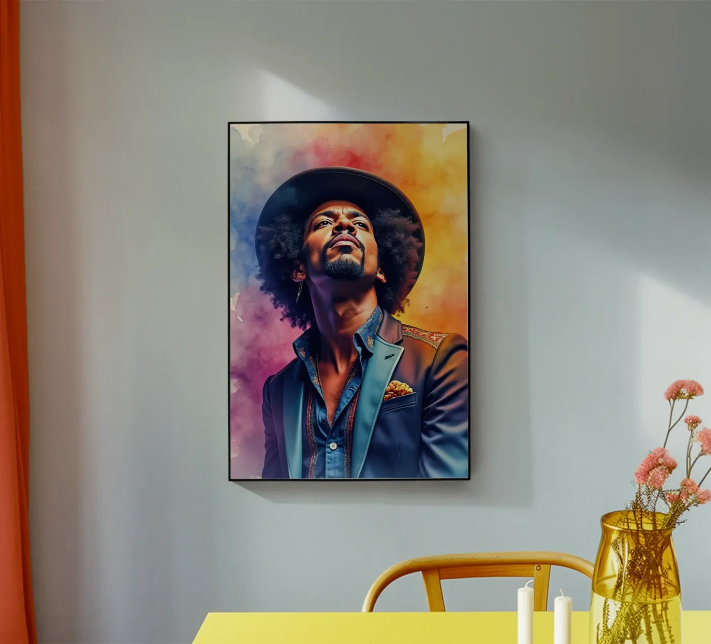 bruno mars in watercolor plexiglass da 🎁 NOBELART
