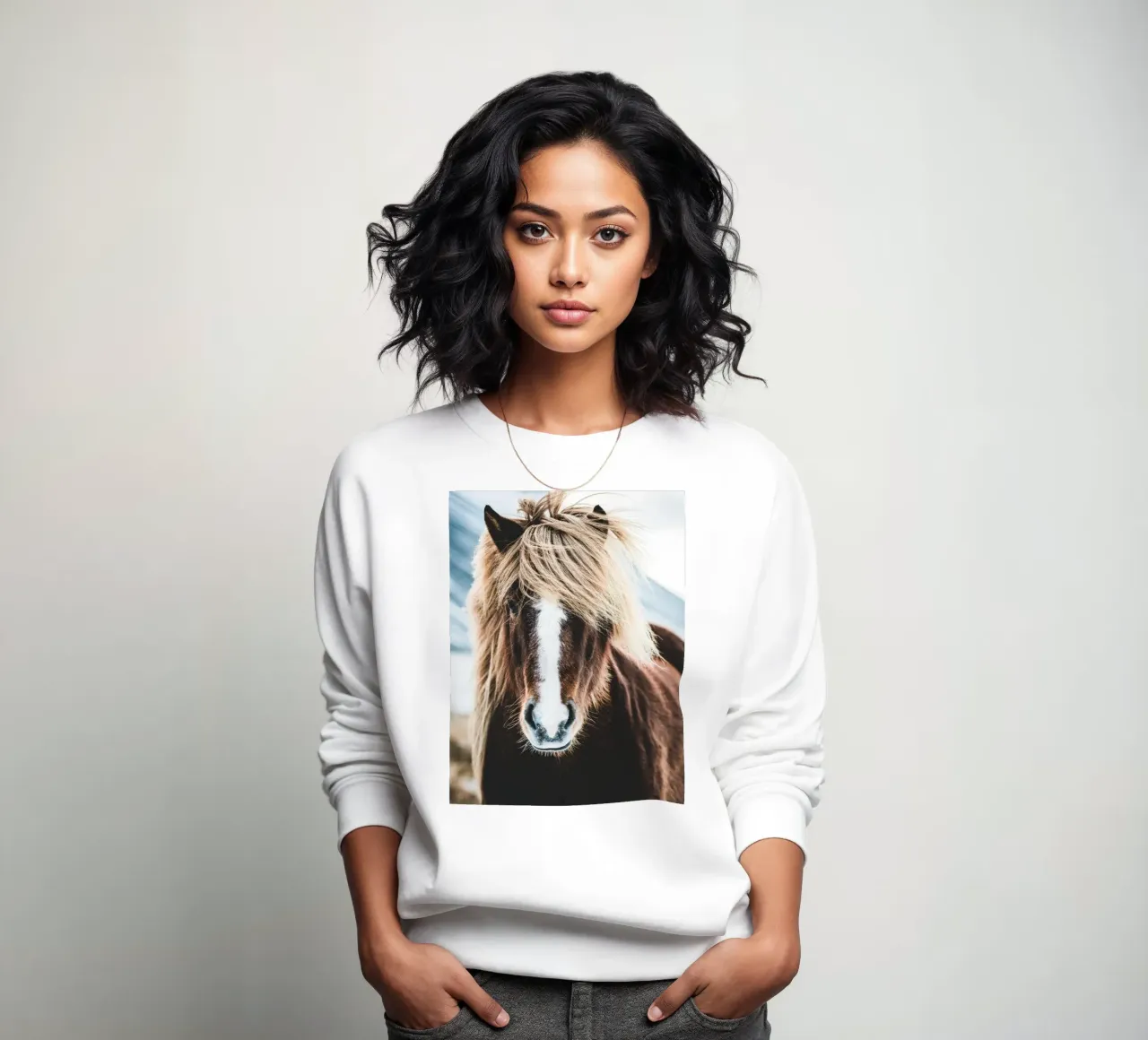 Icelandic horse in winter - pure nature sweatshirt by Whole©