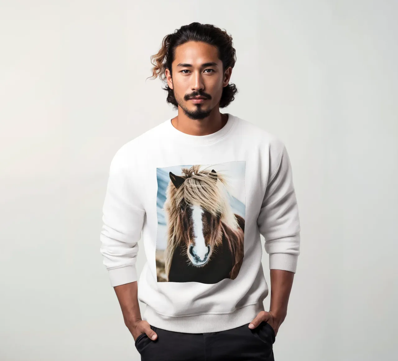 Icelandic horse in winter - pure nature sweatshirt by Whole©