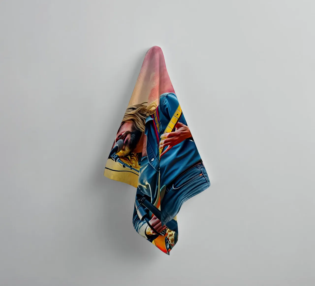 kurt kobain in acquerello asciugamano da bagno da 🎁 ARTVI-SHOP