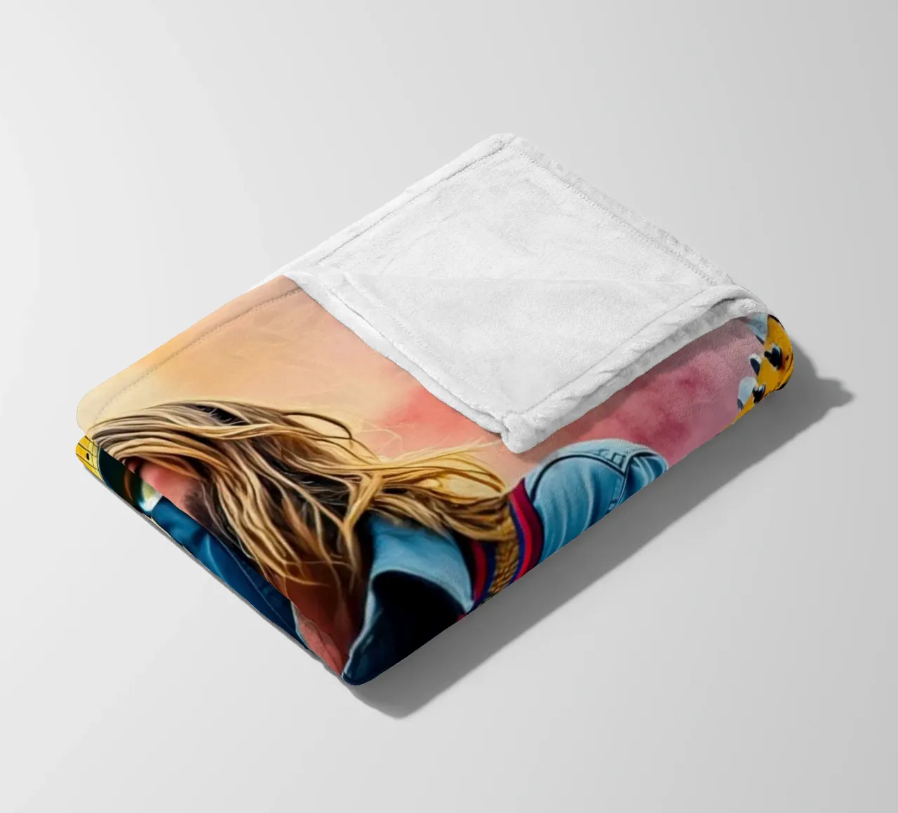 kurt kobain in acquerello coperta in pile da 🎁 ARTVI-SHOP