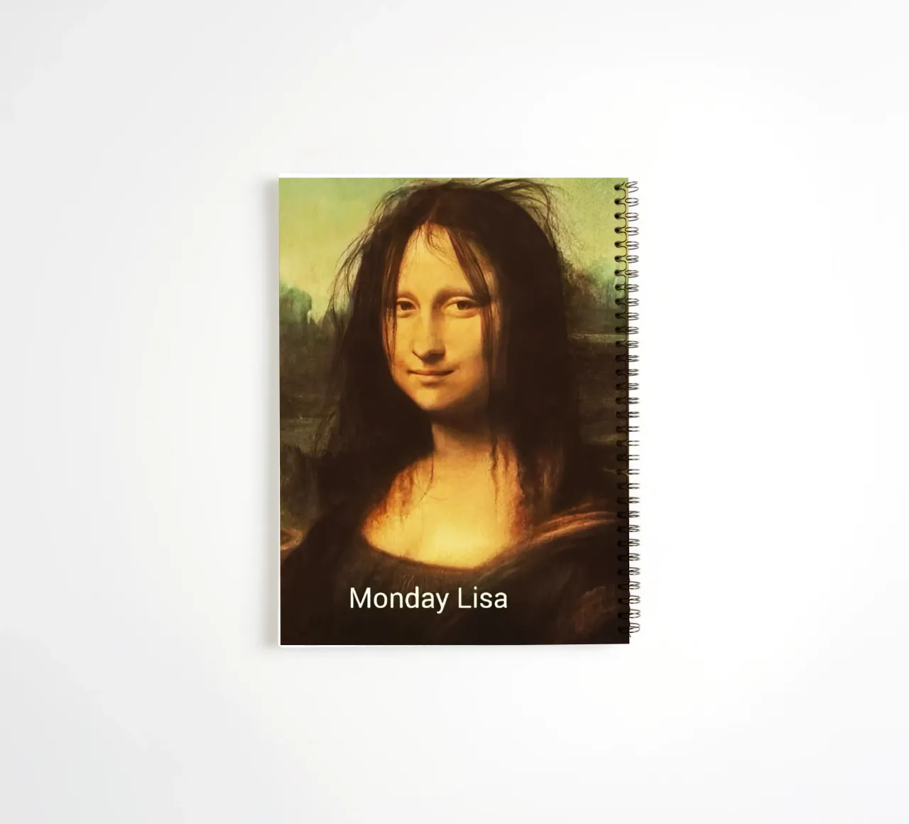 Monday Mood design monday lisa funny Design spiral notebook by theganduls