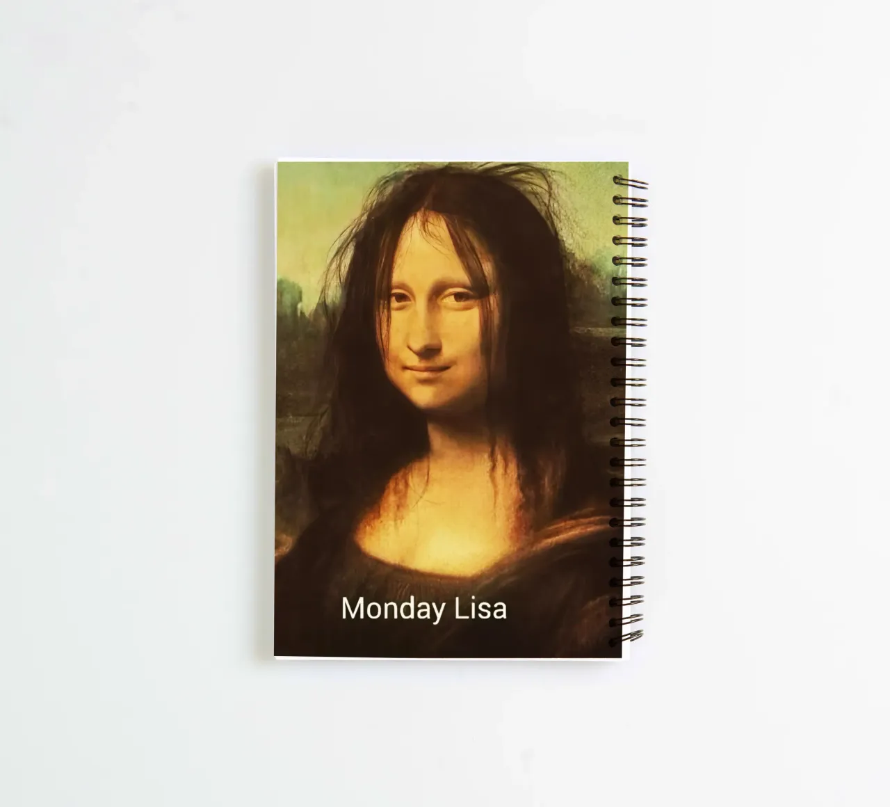 Monday Mood design monday lisa funny Design spiral notebook by theganduls