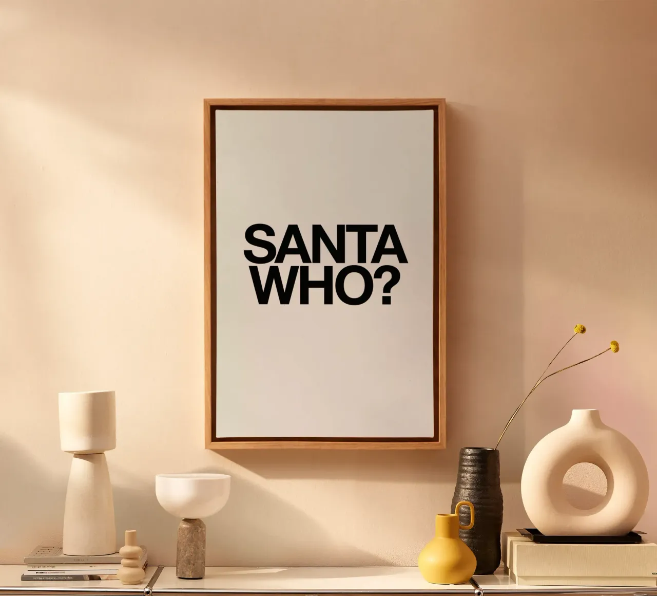 Santa Who? tela con Cornice a cassetta da Studio One