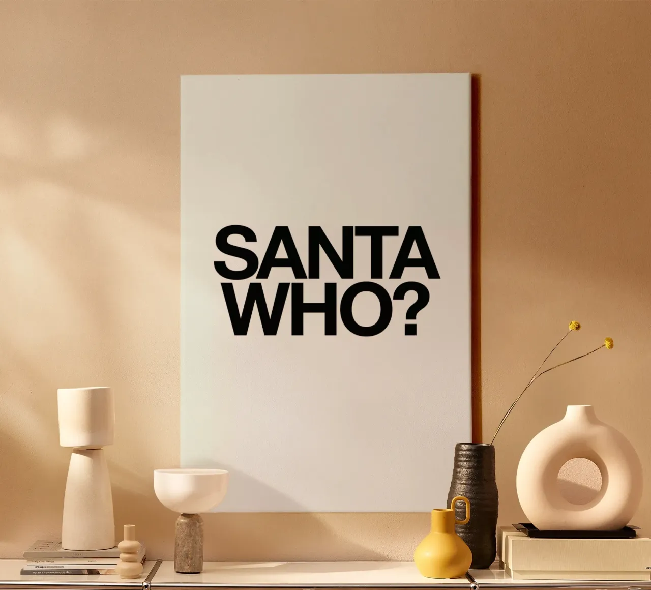 Santa Who? tela con Cornice a cassetta da Studio One