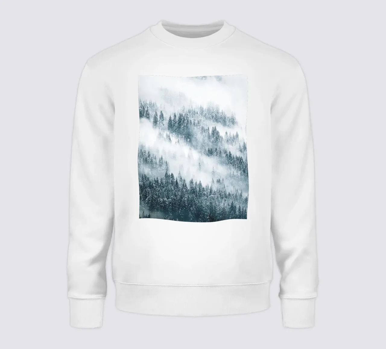 Foresta nuvolosa in inverno - arte naturale mistica felpa da Whole©