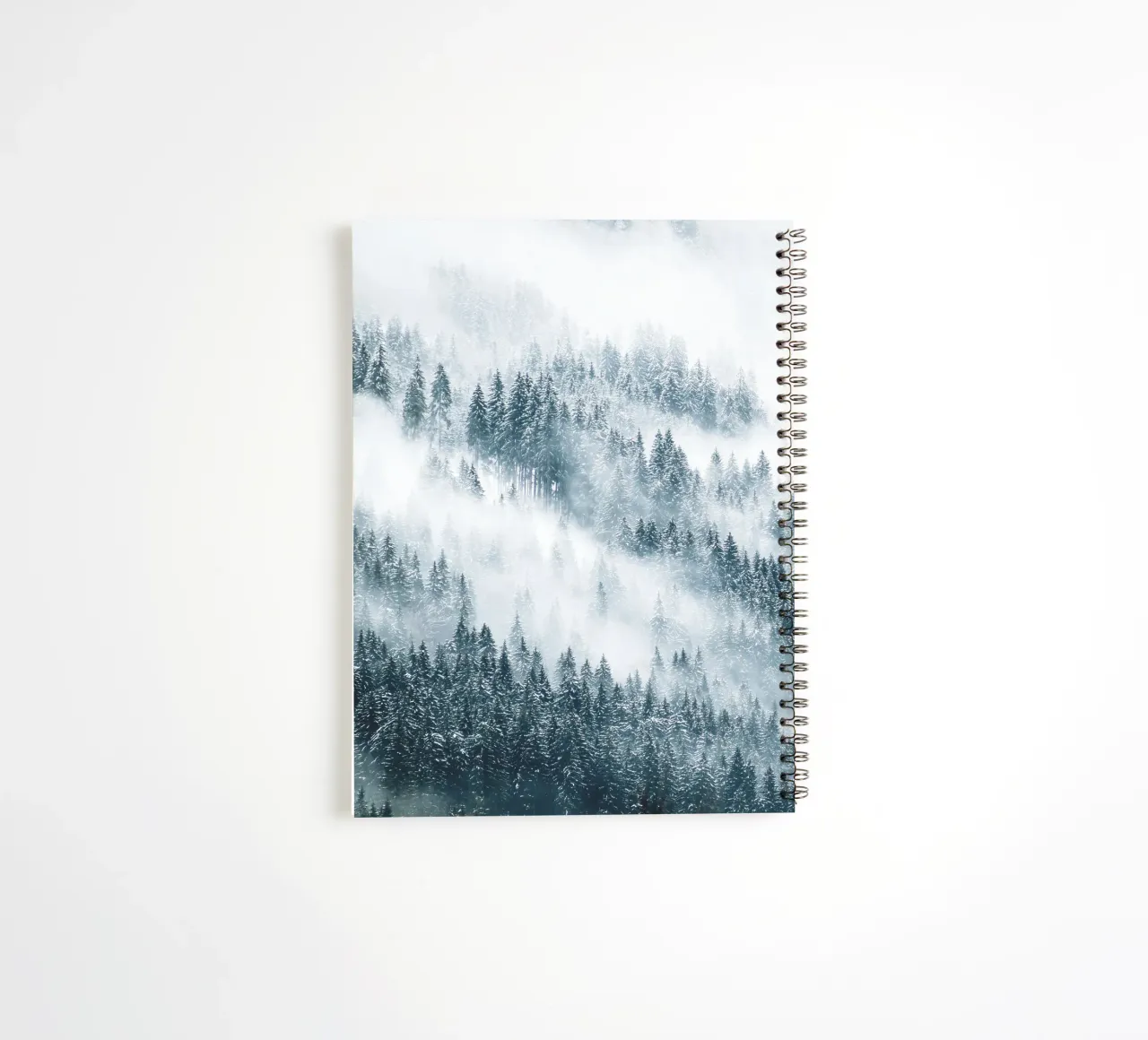 Cloud forest in winter - mystical natural art spiral notebook by Whole©