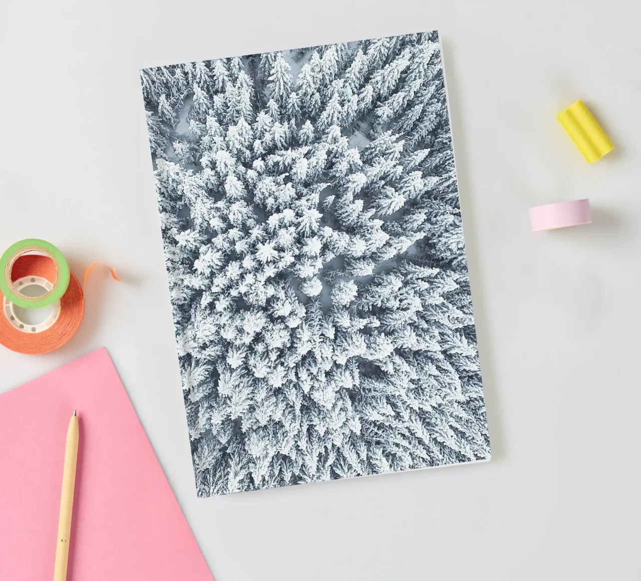 Winter treetop - snowy landscape from above notebook by Whole©