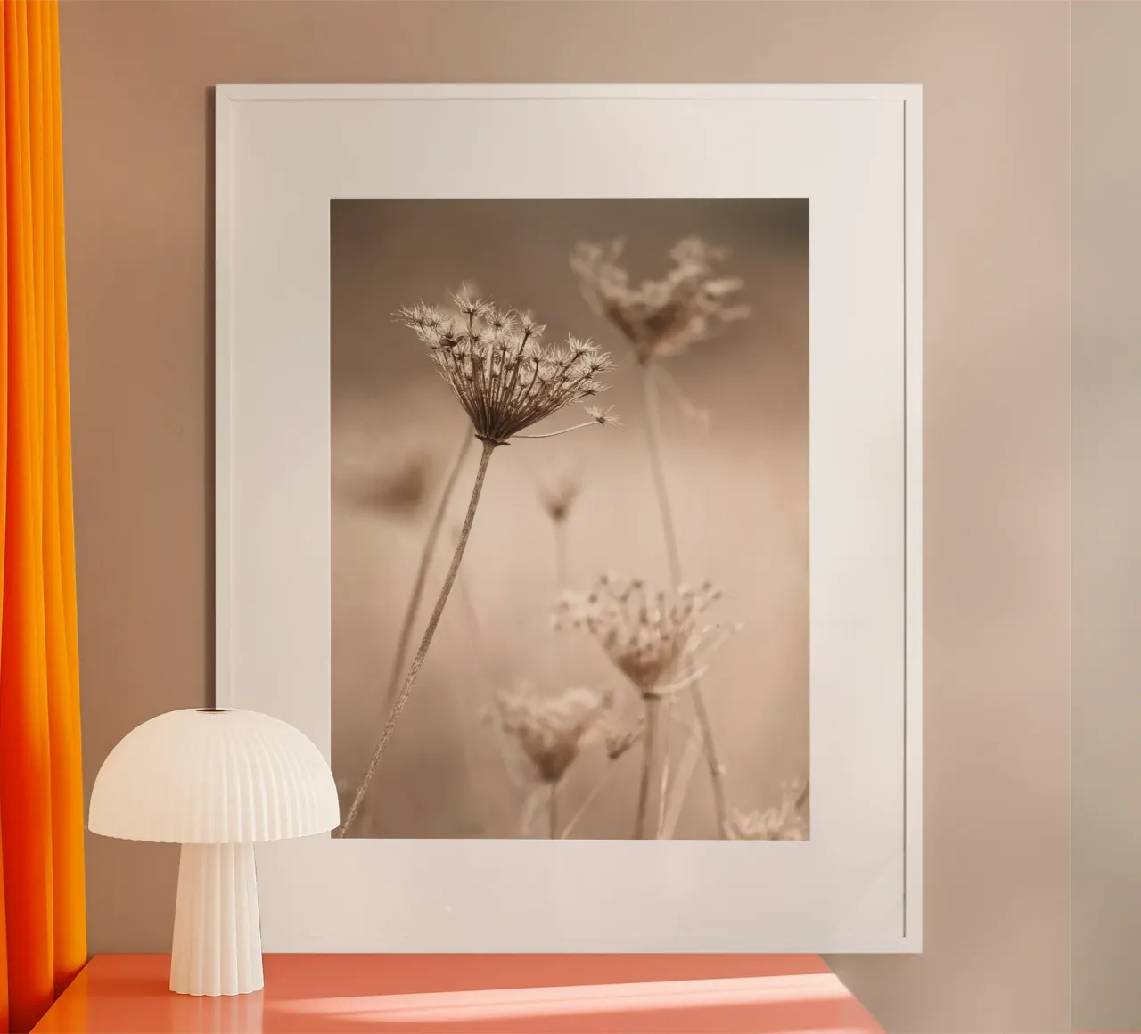 Fiore di campo in filigrana - eleganza naturale con un look vintage poster con telaio in plastica da Whole©