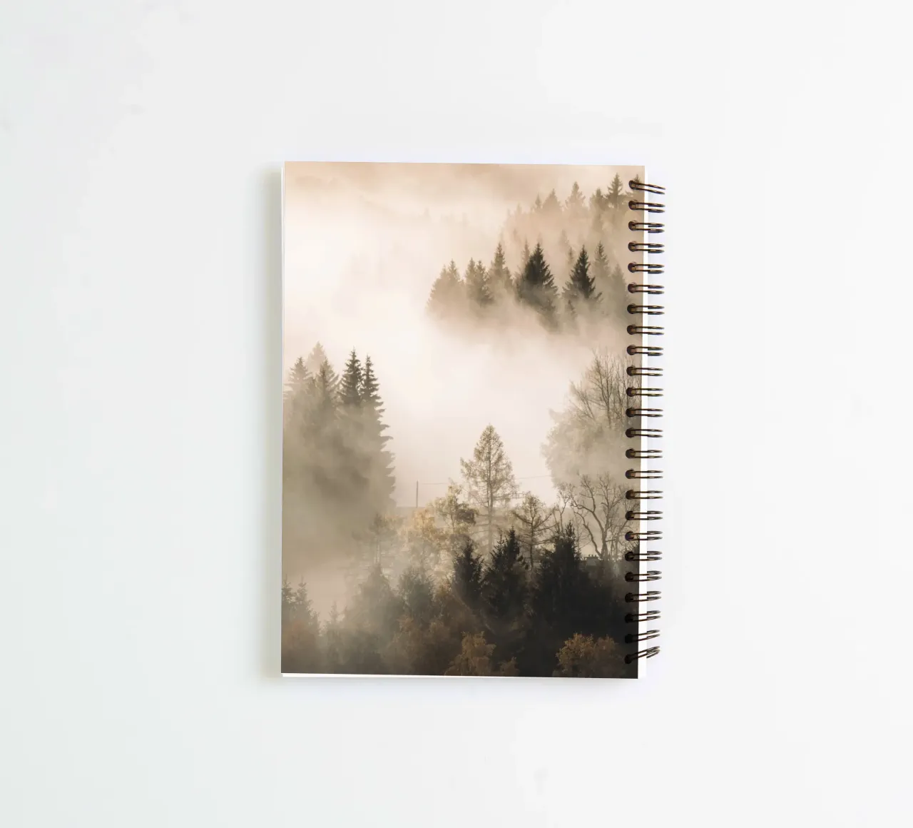 Cloud forest in autumn - Mystical forest atmosphere spiral notebook by Whole©